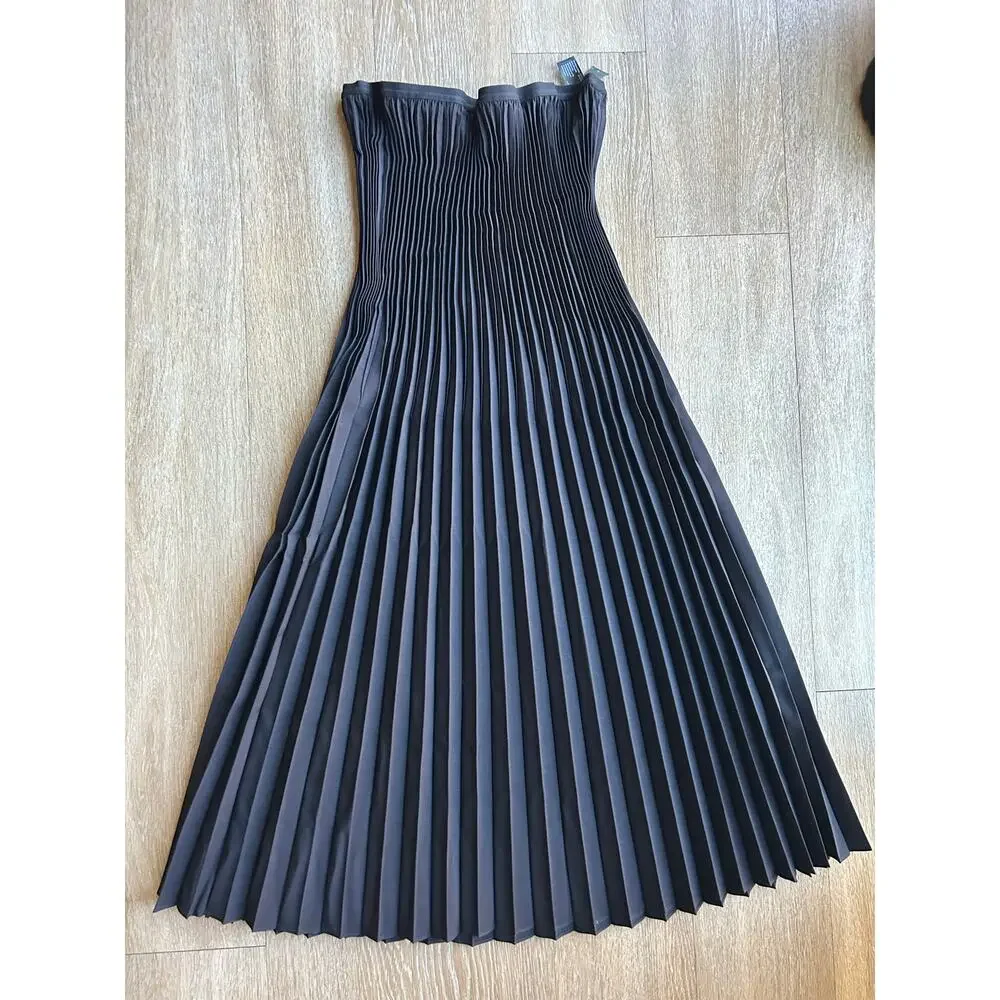 NWT Eileen Fisher Wool Silk Pleated Skirt quiet luxury old money career capsule - Picture 4 of 13